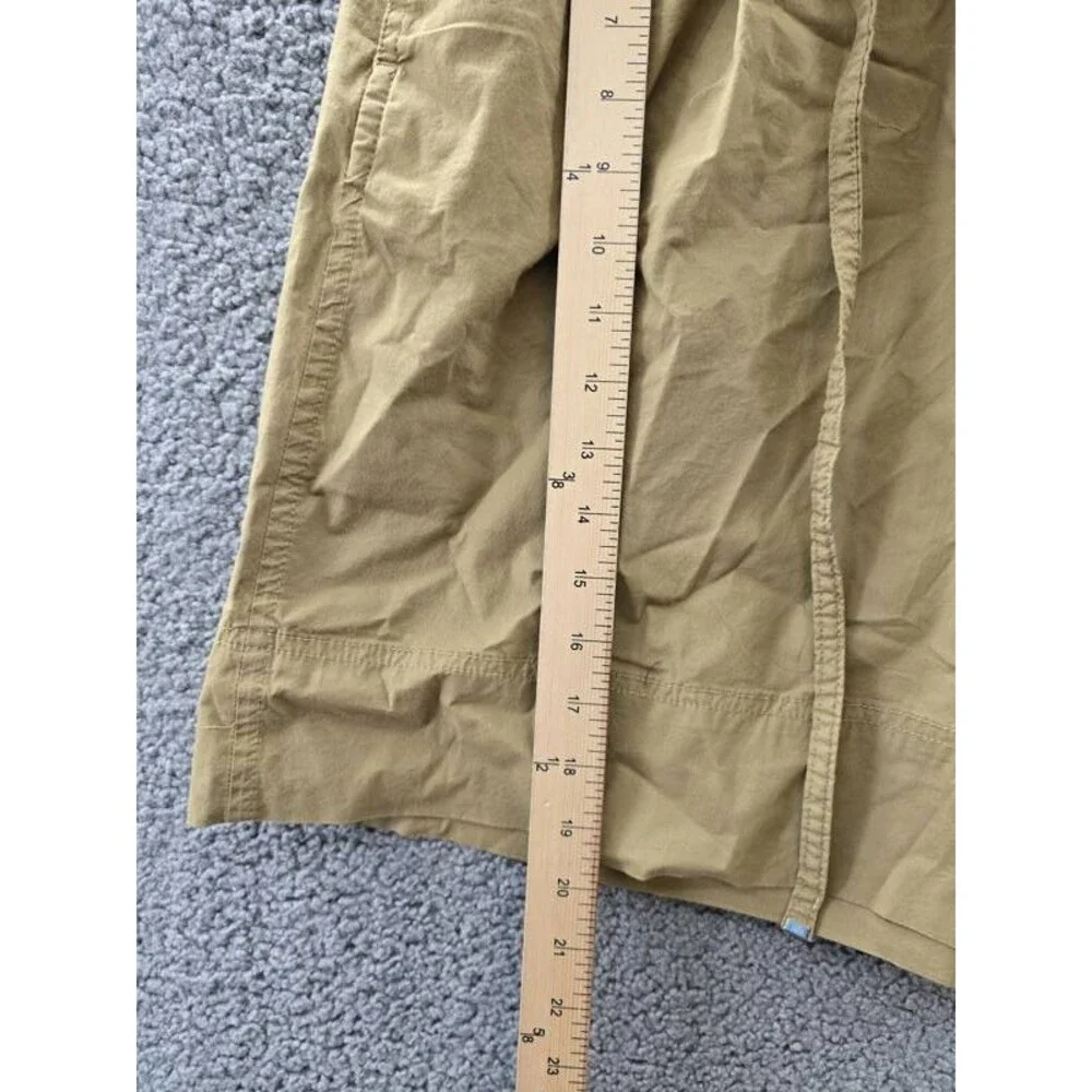 BOSS Orange High-Rise Baggy-Fit Shorts Women's 10 Beige Pleated Zip Hook & Bar